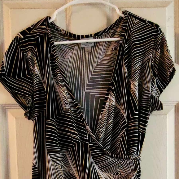 Linen summer large striped dress - Picture 1 of 5